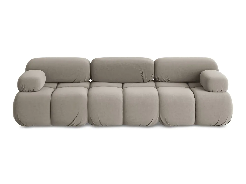 Sofa modulární sametová 3-místná LOKUA taupe