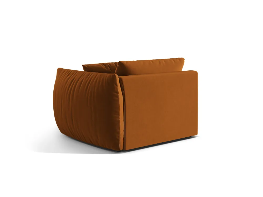 Sofa modulární sametová CHRIS - široký pravý prvek terracotta