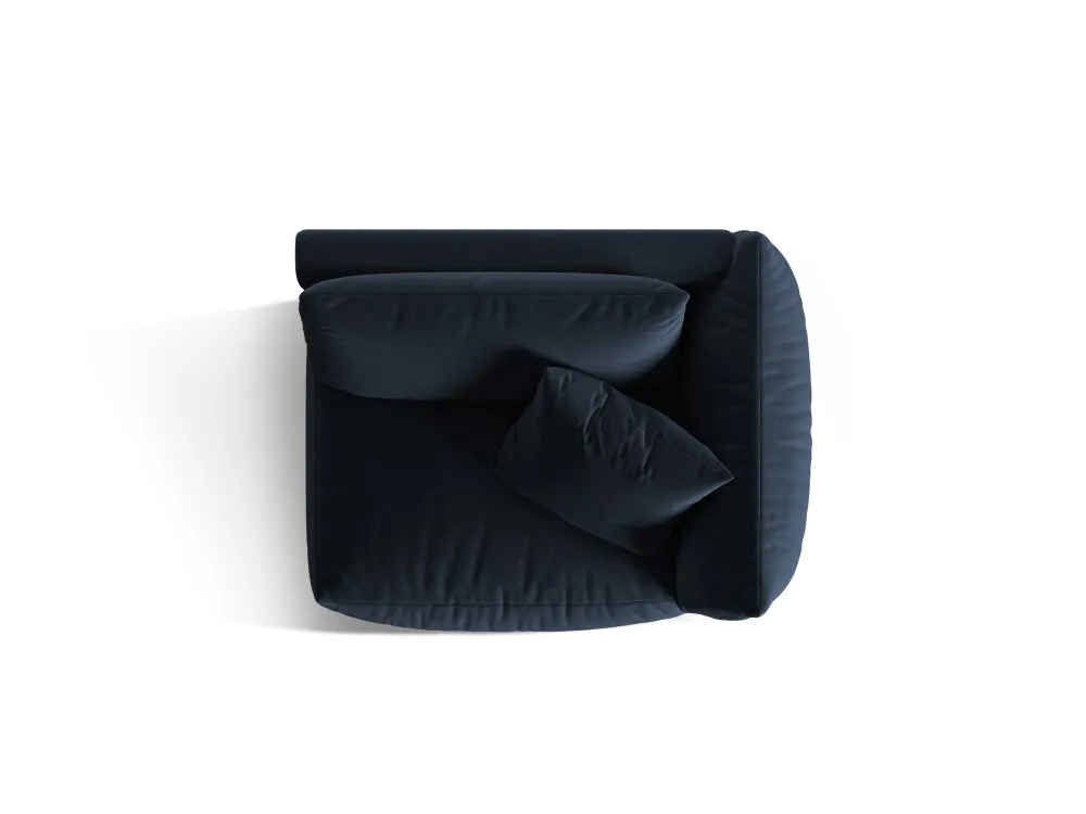 Sofa modulární sametová CHRIS - široký prvek pravý královská modř