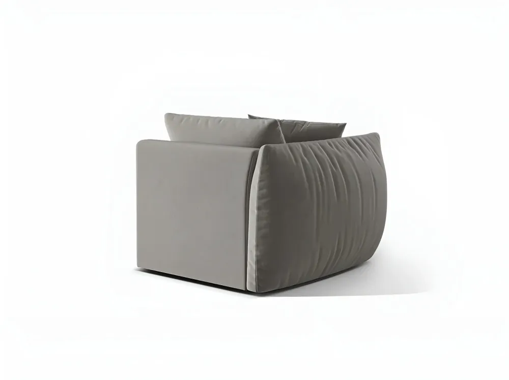 Sofa modulární sametová CHRIS - levý prvek šedý