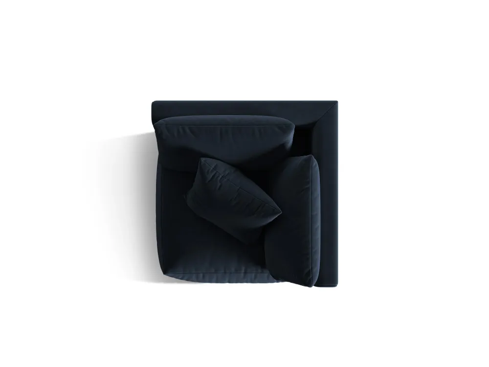 Sofa modulární sametová CHRIS - rohový prvek královská modř