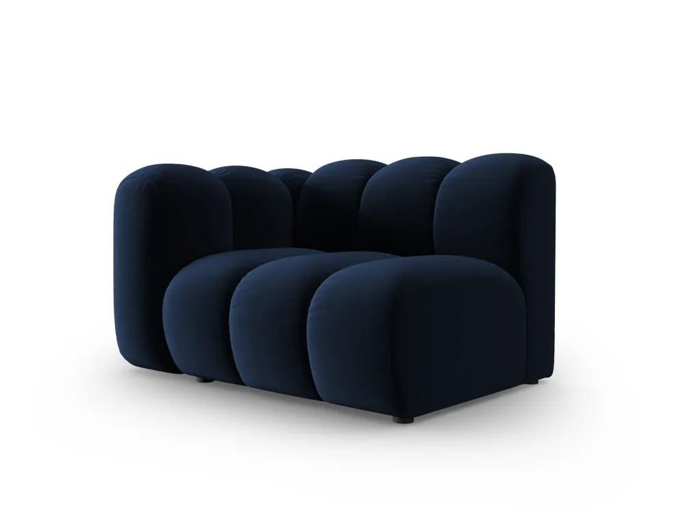 Sofa modulární sametová levostranná LUPINE granátová - koncový prvek