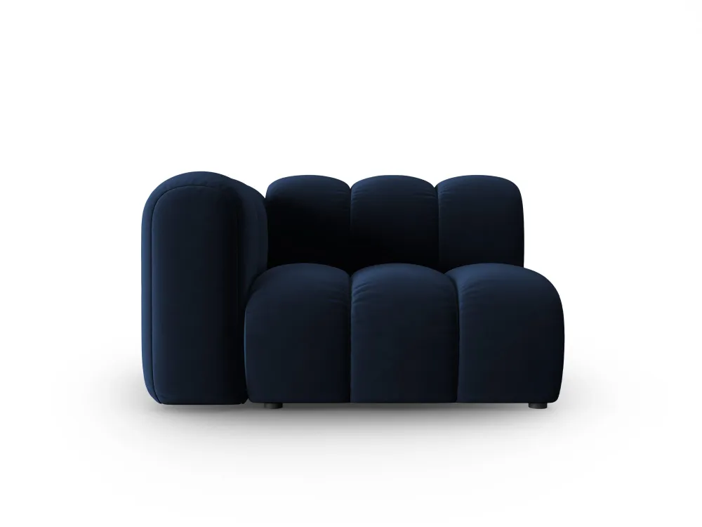 Sofa modulární sametová levostranná LUPINE granátová - koncový prvek