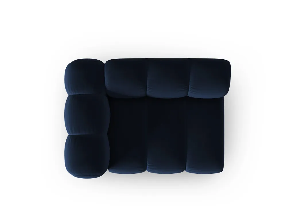 Sofa modulární sametová levostranná LUPINE granátová - koncový prvek