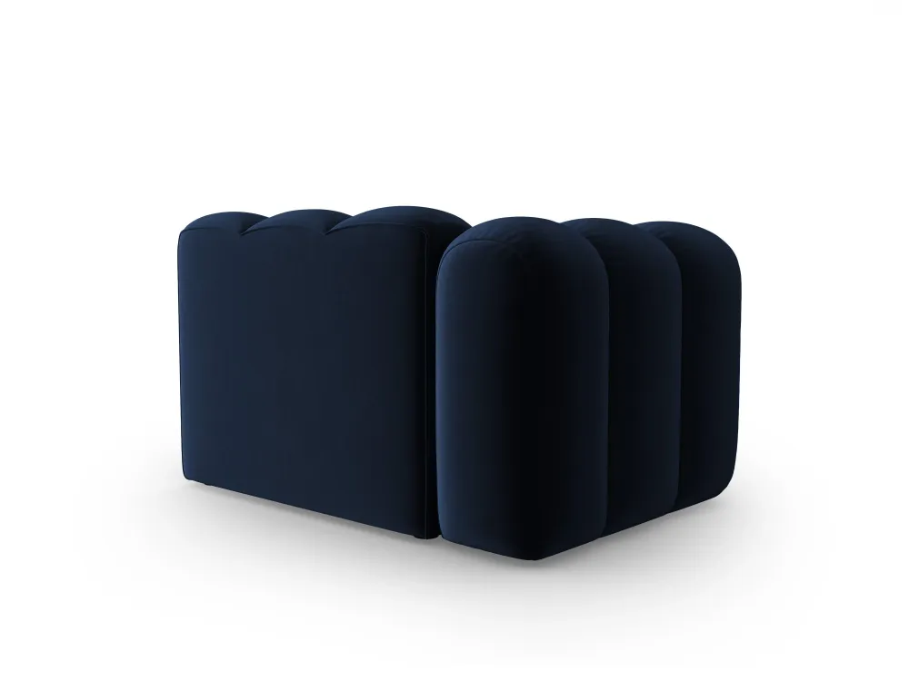 Sofa modulární sametová levostranná LUPINE granátová - koncový prvek
