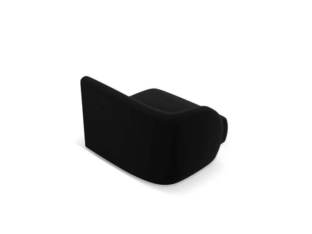 Sofa modulární sametová MILEY - modul levostranný černý