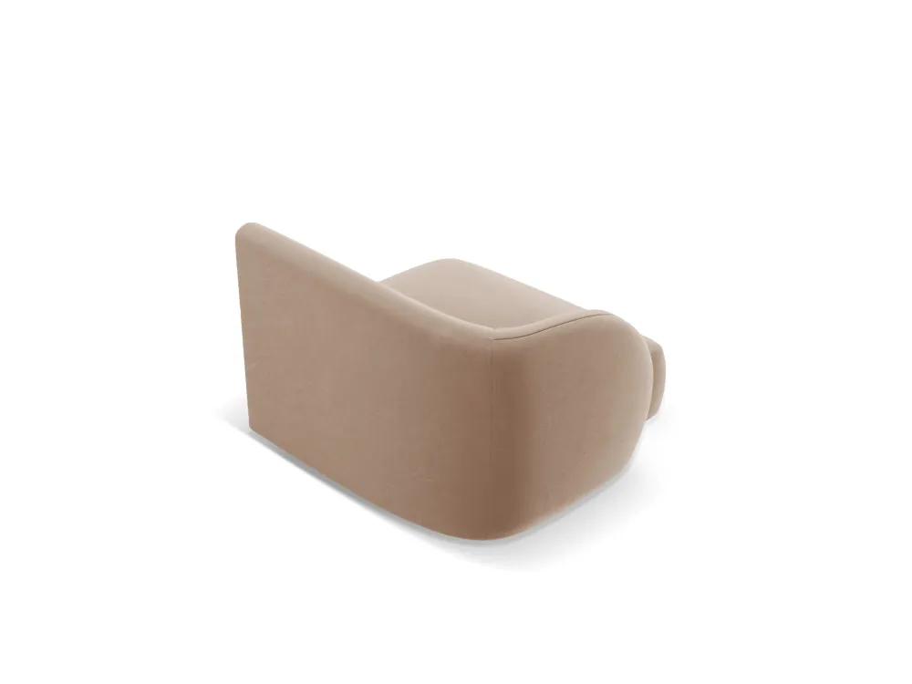 Sofa modulární sametová MILEY - modul levostranný cappuccino