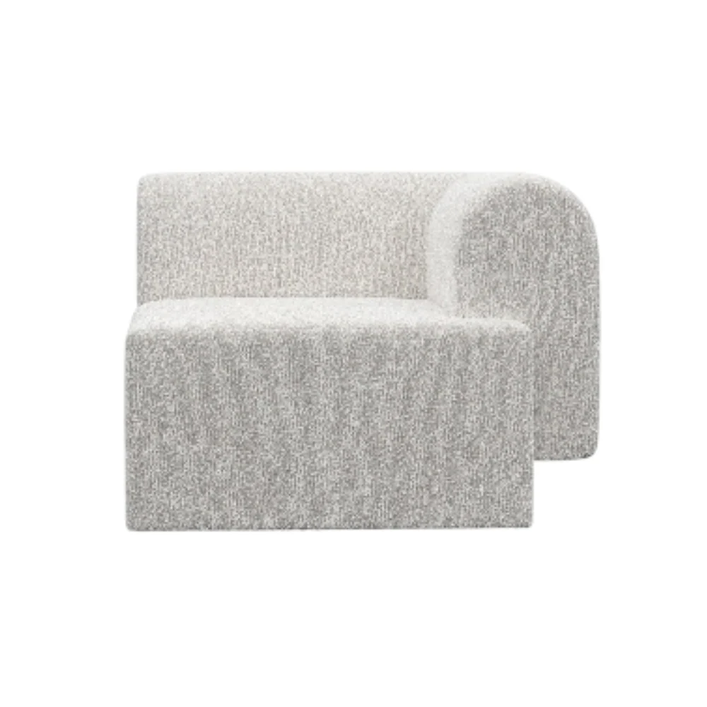 Sofa modulární TORI - pravý modul bílý boucle