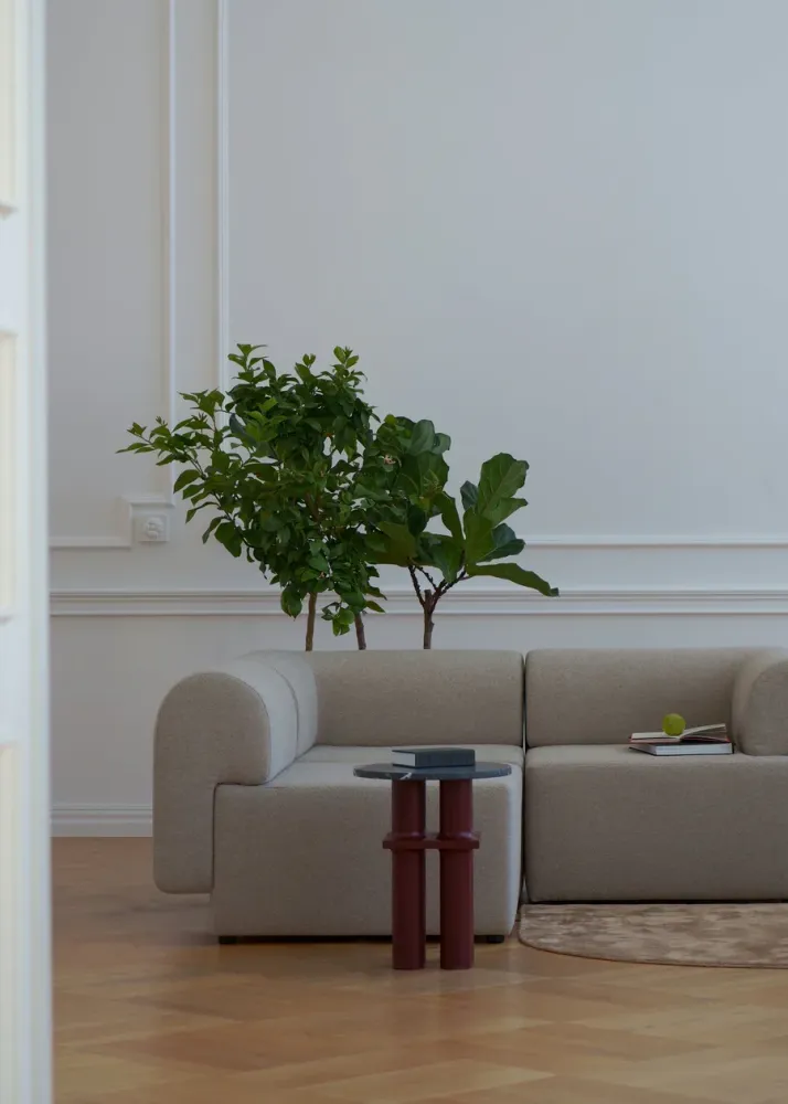 Sofa modulární TORI - pravý modul hnědý boucle