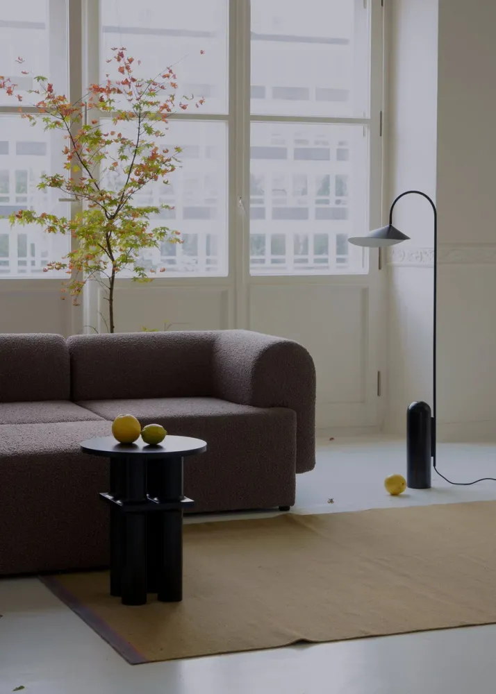 Sofa modulární TORI - rohový modul bílý boucle