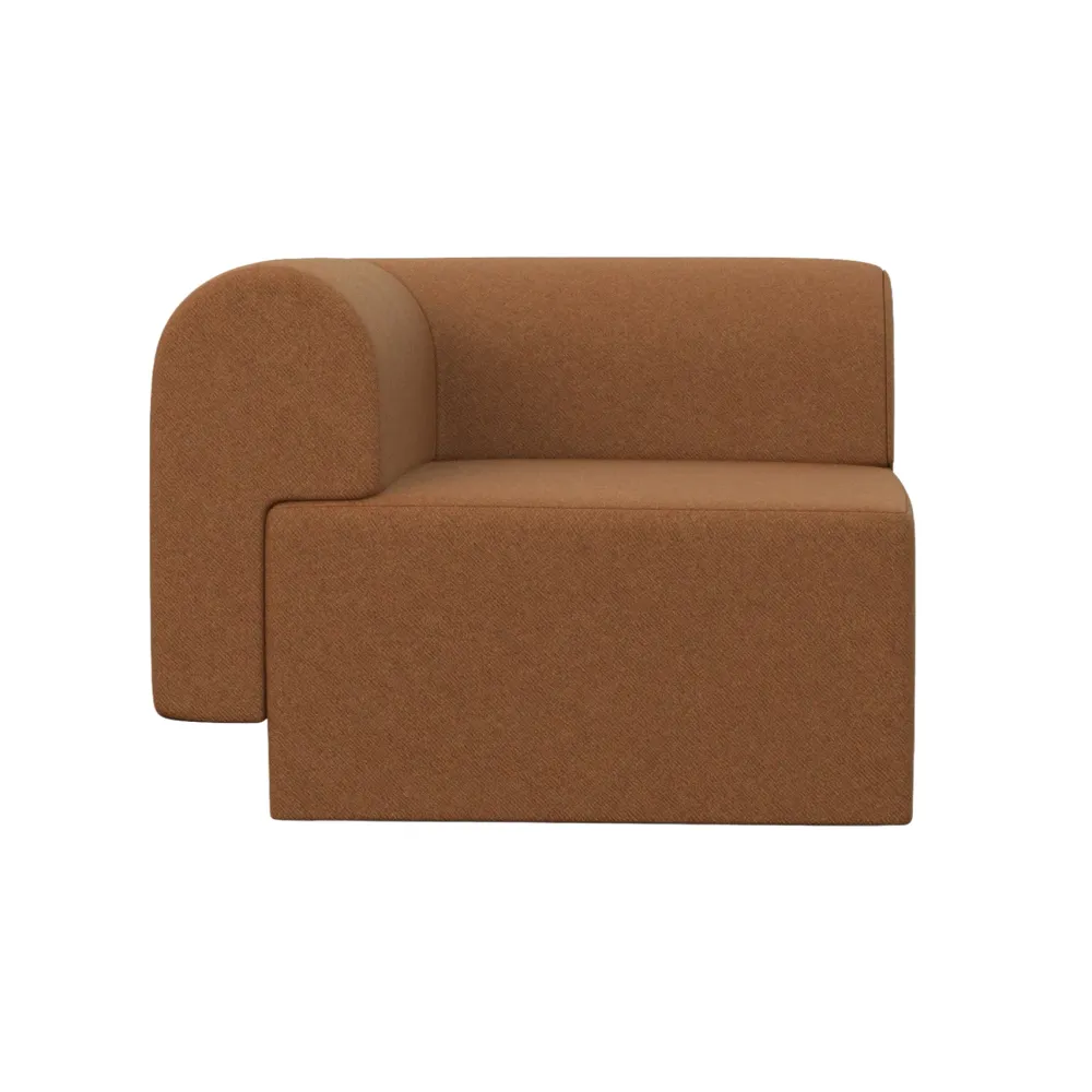 Sofa modulární TORI - rohový modul rezavý