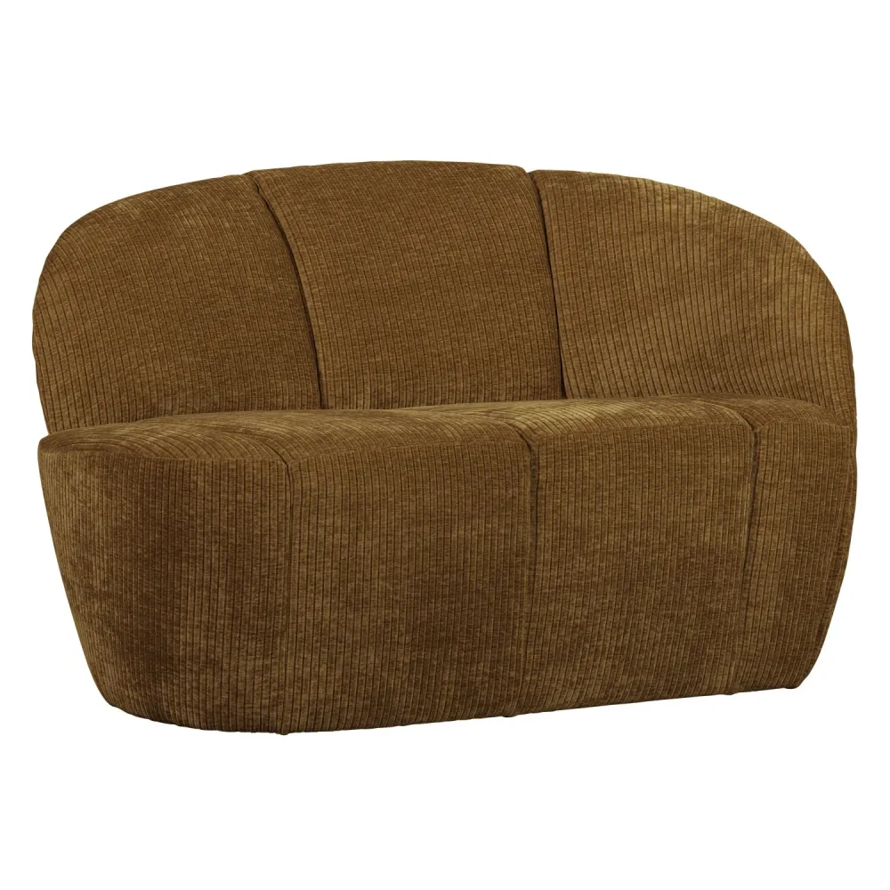 Sofa pravostranná 2-osobová MOJO tmavý medový štruks