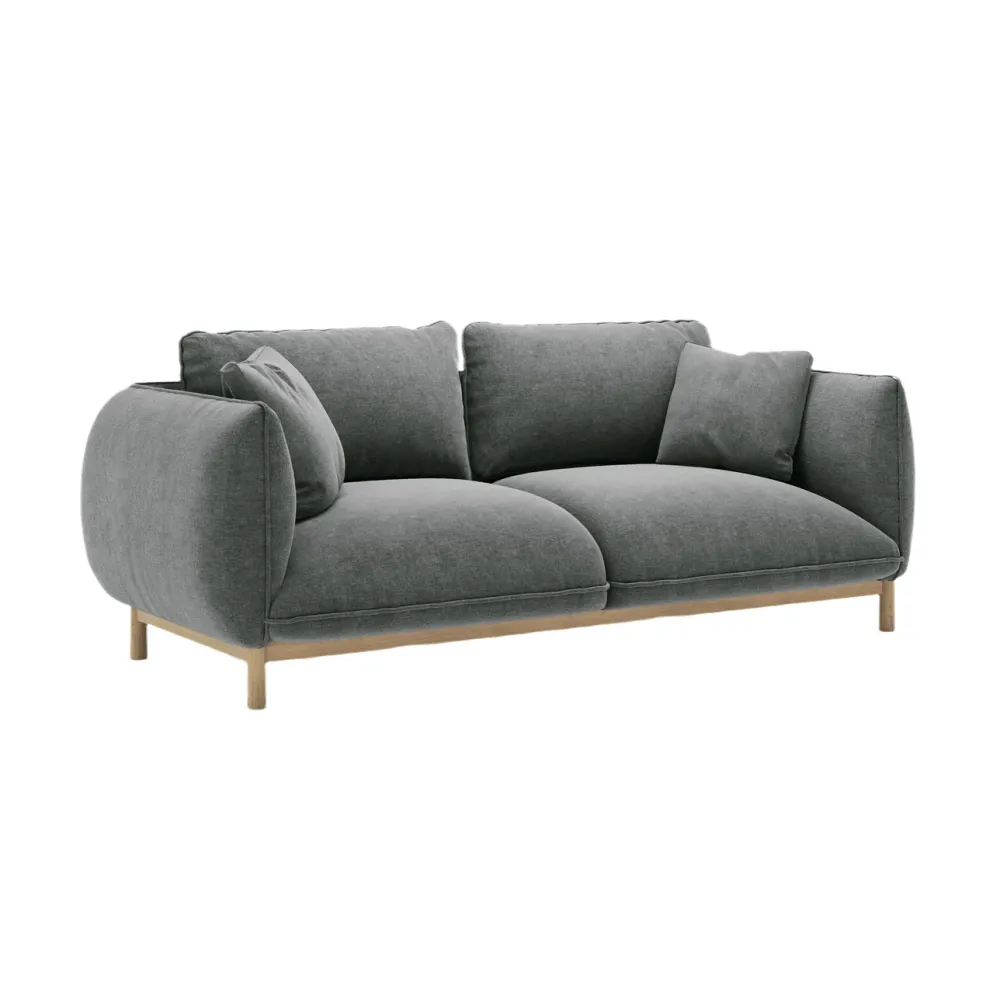Sofa pro 2 osoby ADA tmavě šedý šenil