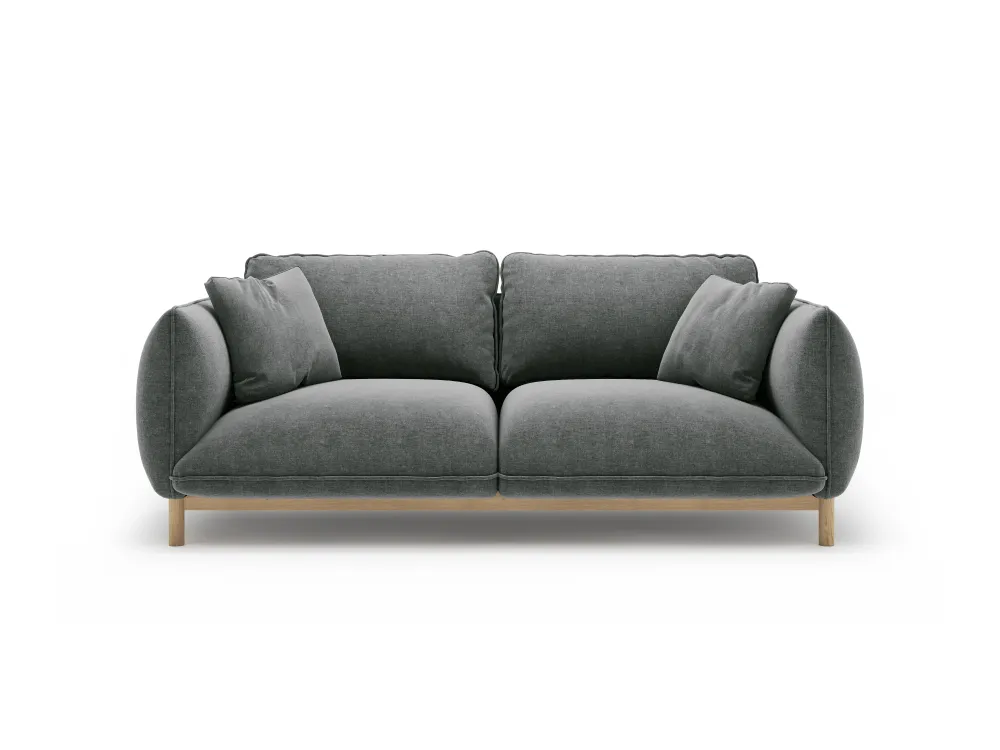 Sofa pro 2 osoby ADA tmavě šedý šenil