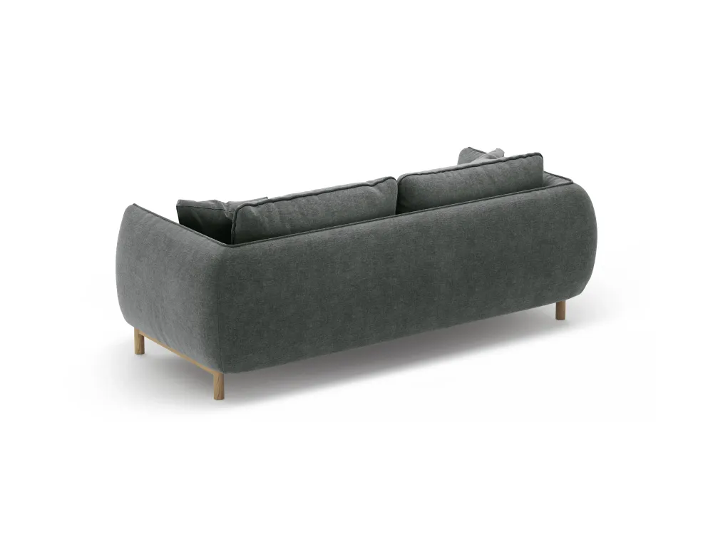 Sofa pro 2 osoby ADA tmavě šedý šenil