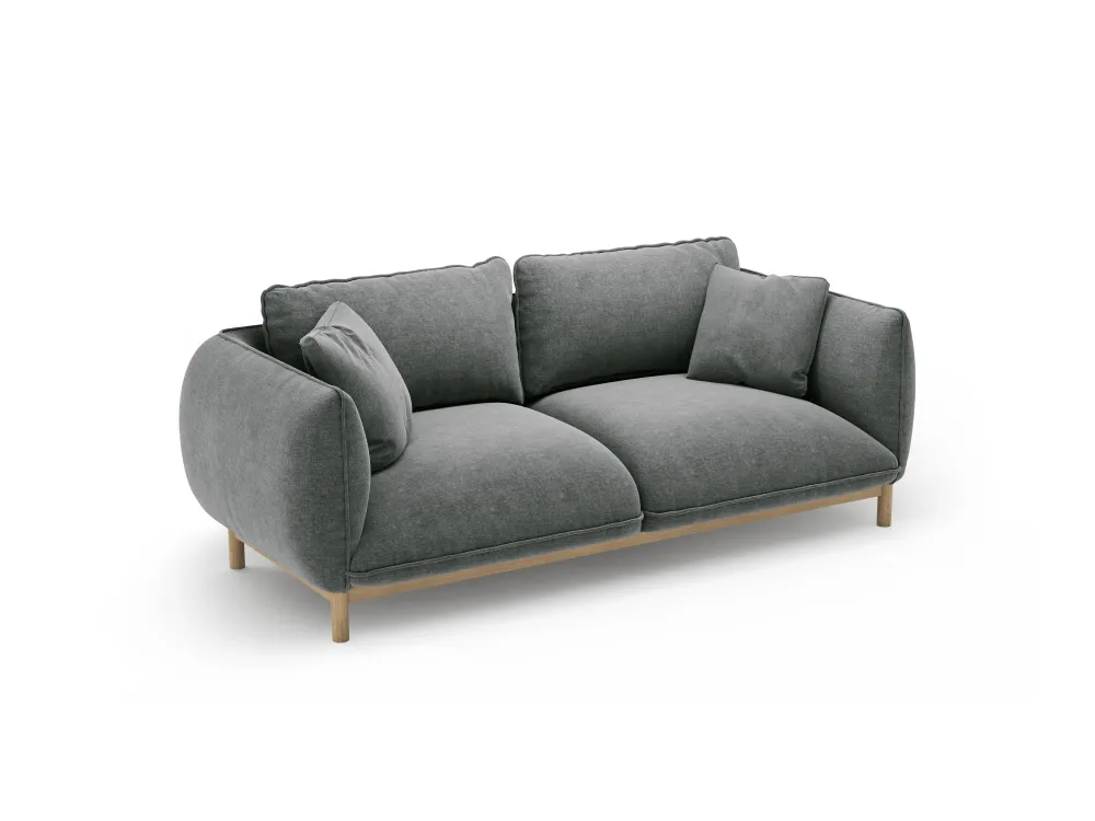 Sofa pro 2 osoby ADA tmavě šedý šenil