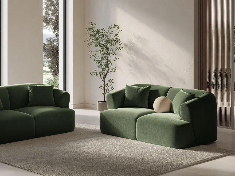 Sofa pro 2 osoby CAMPI černý samet
