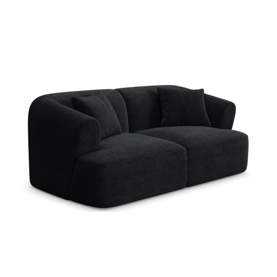 Sofa pro 2 osoby CAMPI černý samet