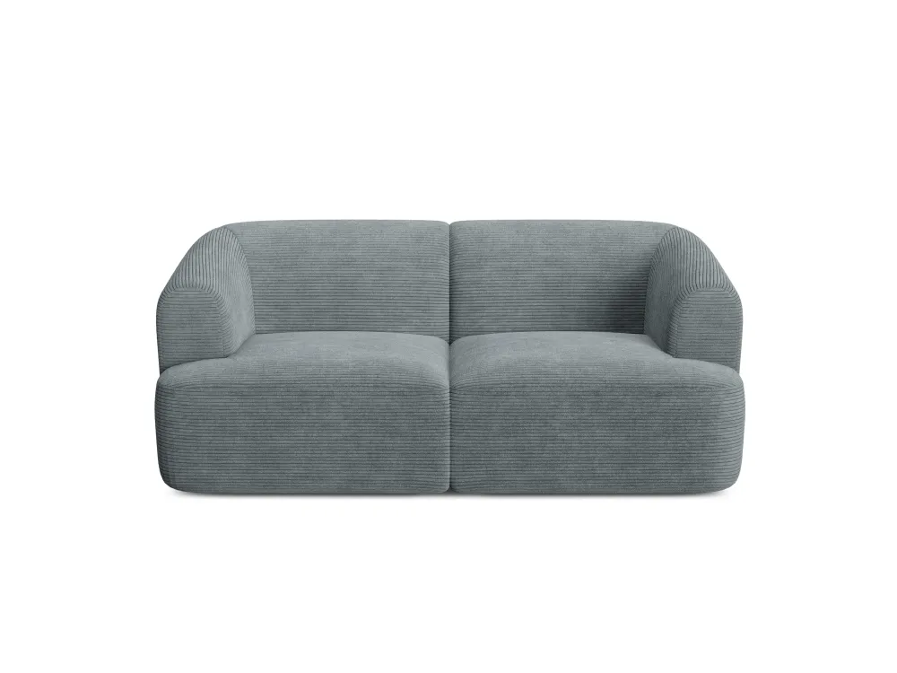 Sofa pro 2 osoby CAMPI šedý kordurovým materiálem