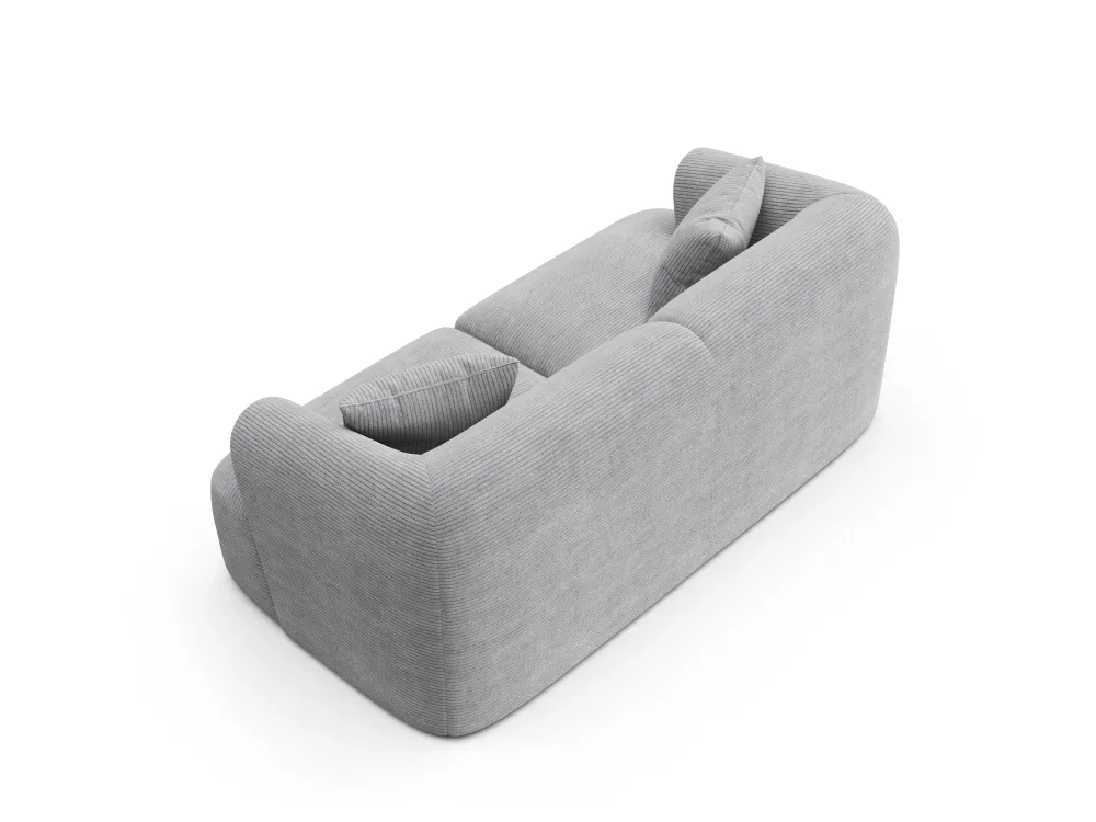 Sofa pro 2 osoby CAMPI světle šedý samet