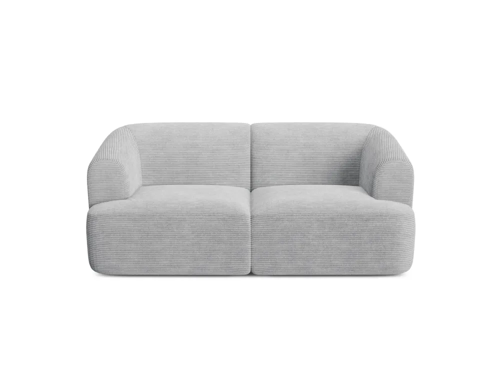 Sofa pro 2 osoby CAMPI světle šedý samet