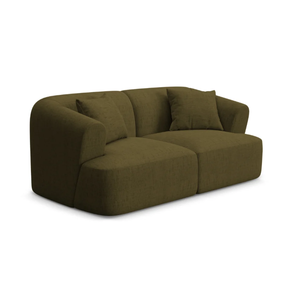 Sofa pro 2 osoby CAMPI zelený šenil