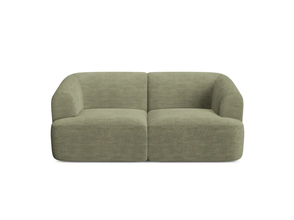 Sofa pro 2 osoby CAMPI zelený kordový materiál