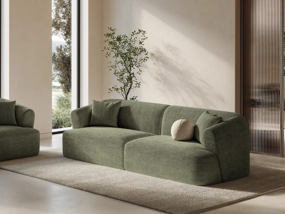 Sofa pro 4 osoby CAMPI zelený samet