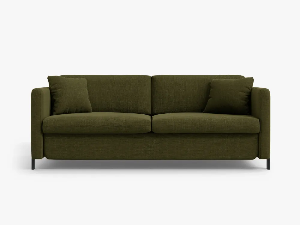 Sofa pro 2 osoby s funkcí spaní GLORIA zelený šenil