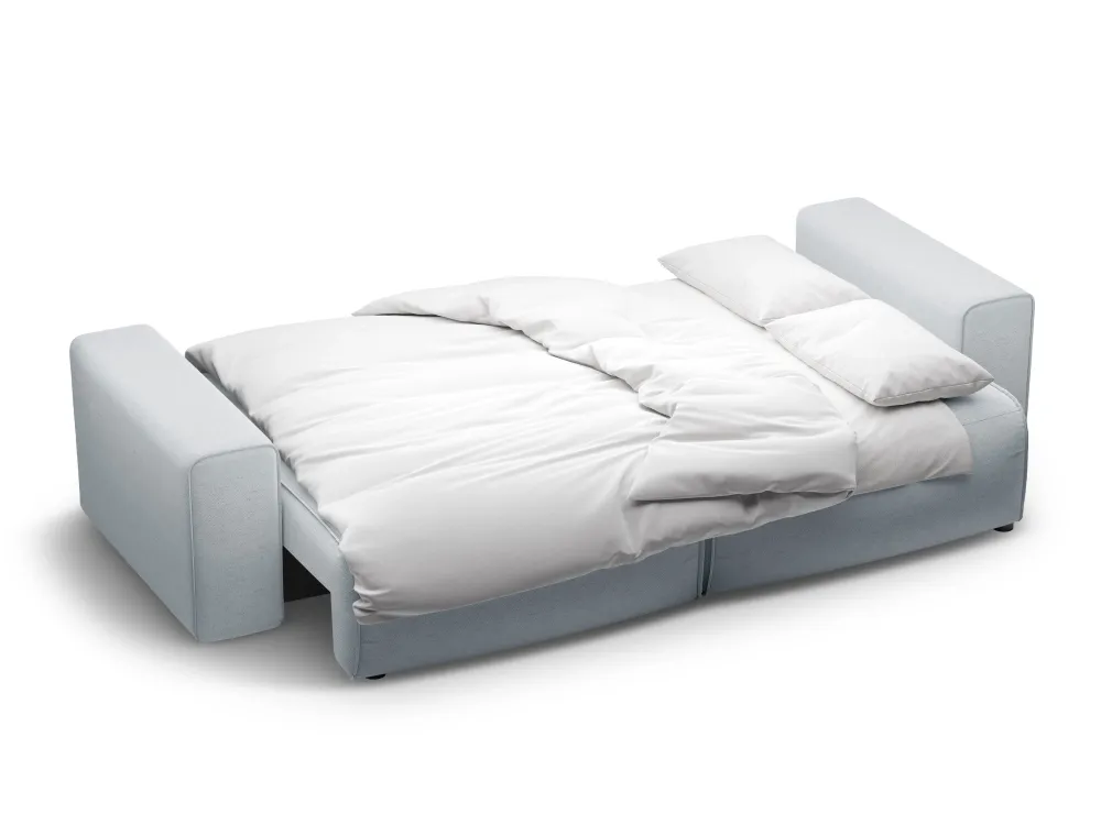Sofa pro 3 osoby s funkcí spaní VICTOR světle šedý šenil
