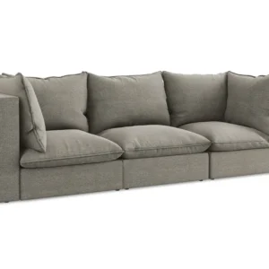 Sofa pro 3 osoby MANAO šedá boucle