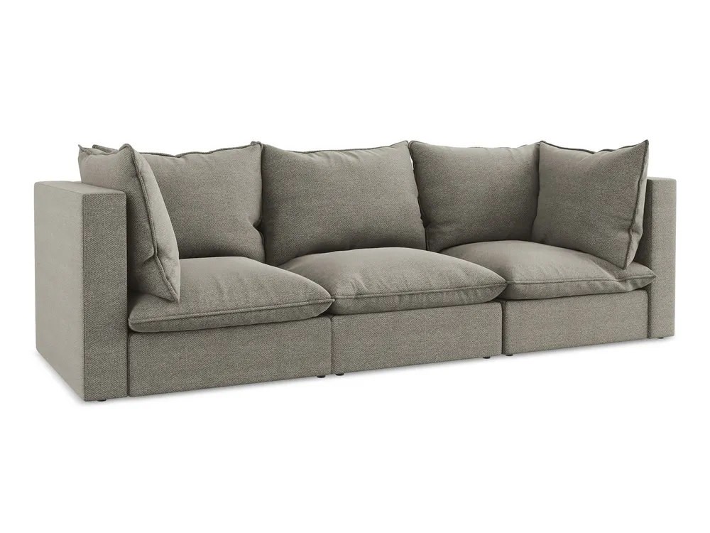 Sofa pro 3 osoby MANAO šedá boucle