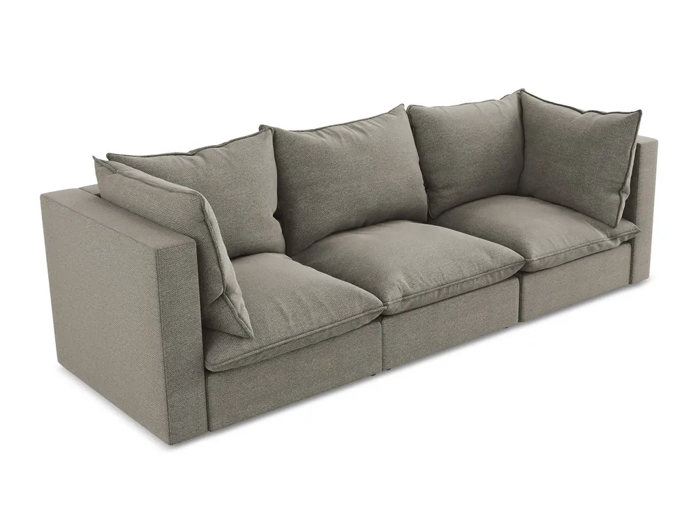 Sofa pro 3 osoby MANAO šedá boucle