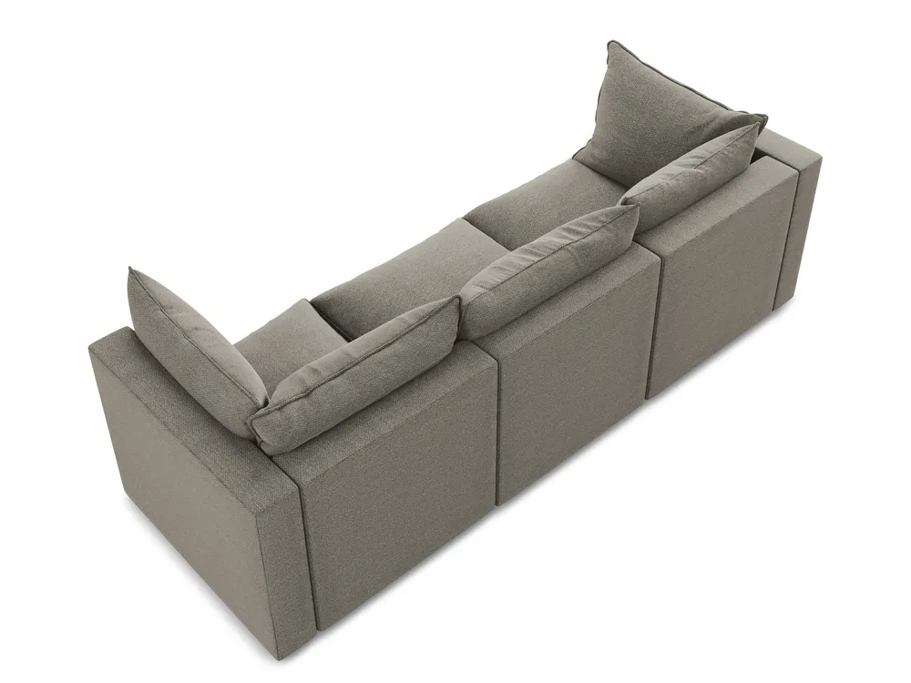 Sofa pro 3 osoby MANAO šedá boucle