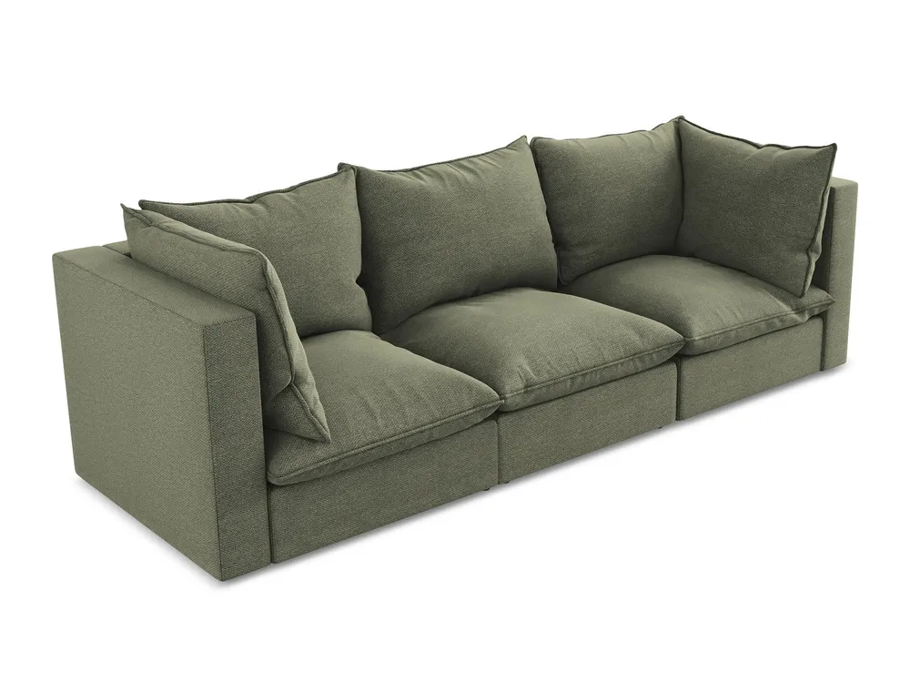 Sofa pro 3 osoby MANAO olivový boucle
