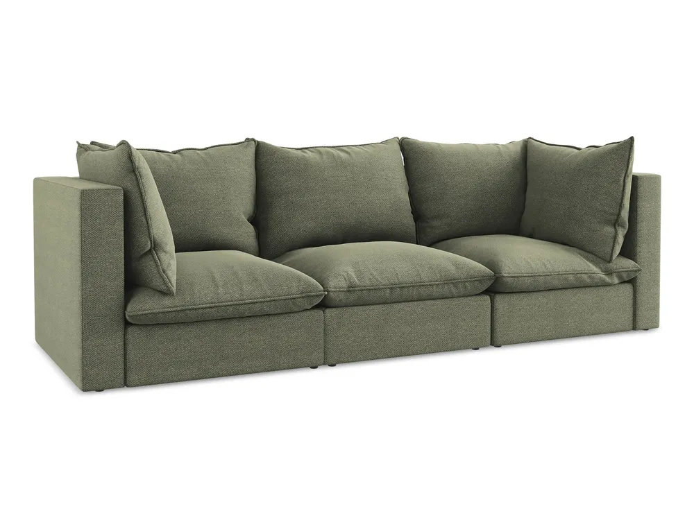 Sofa pro 3 osoby MANAO olivový boucle