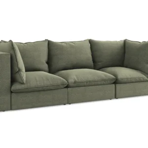 Sofa pro 3 osoby MANAO olivový boucle