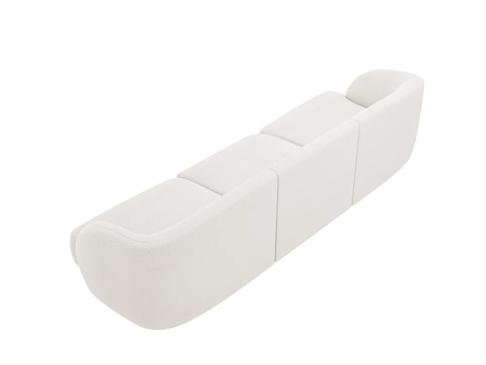 Sofa pro 3 osoby MILEY bílý boucle