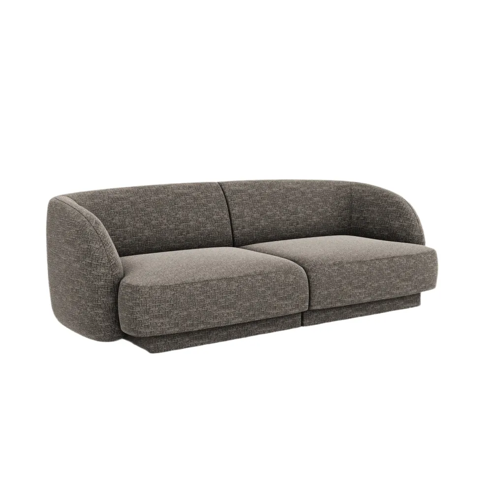 Sofa pro 2 osoby MILEY šedý šenil hedvábný