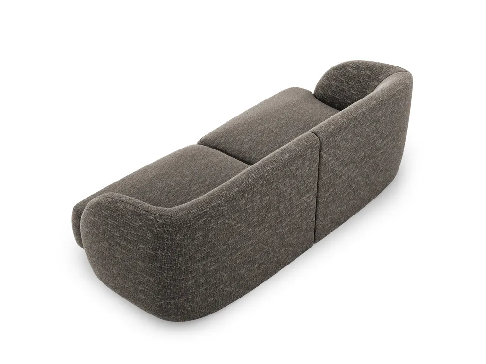 Sofa pro 2 osoby MILEY šedý šenil hedvábný