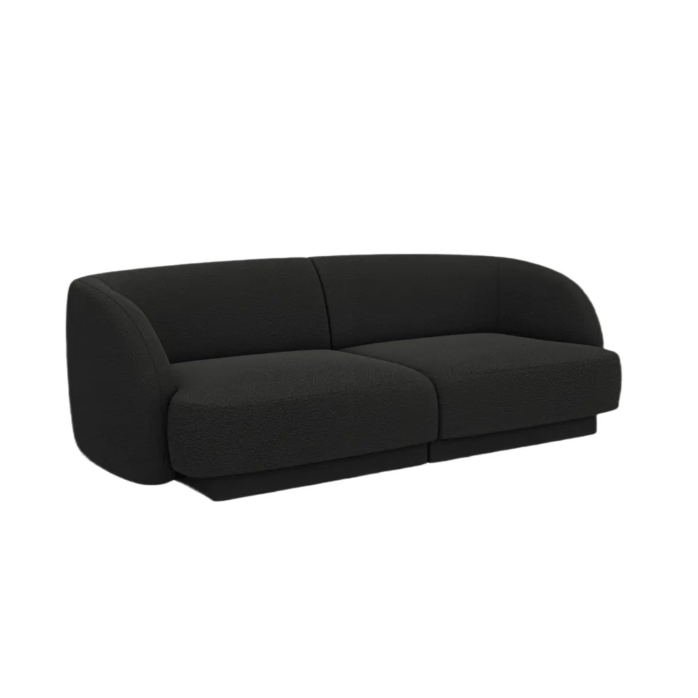Sofa pro 2 osoby MILEY černý boucle