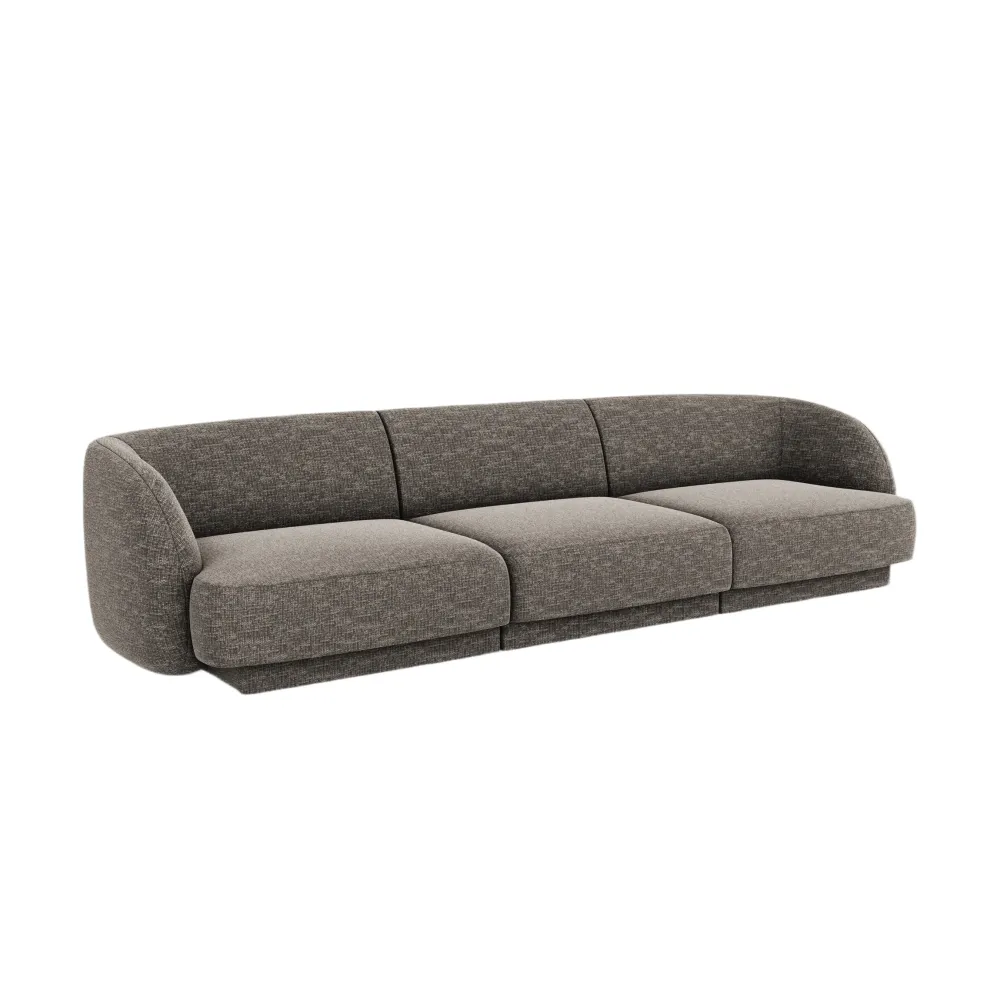 Sofa pro 3 osoby MILEY šedá s jemným sametem