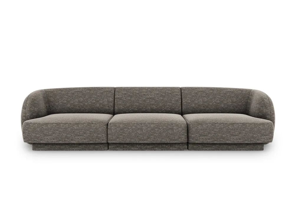 Sofa pro 3 osoby MILEY šedá s jemným sametem