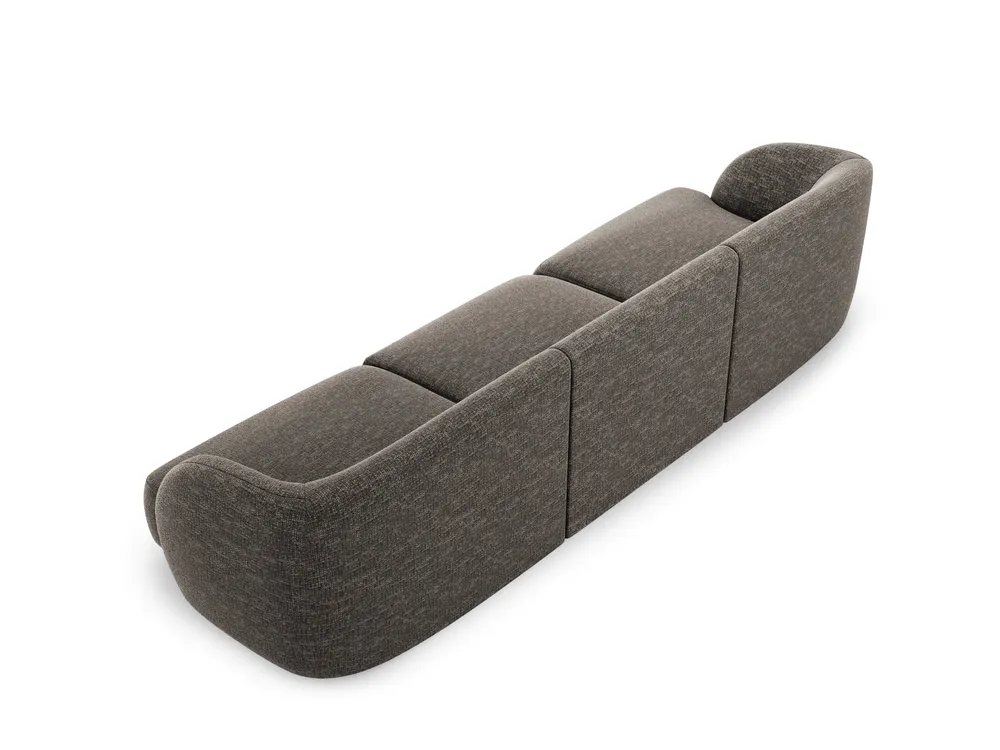Sofa pro 3 osoby MILEY šedá s jemným sametem
