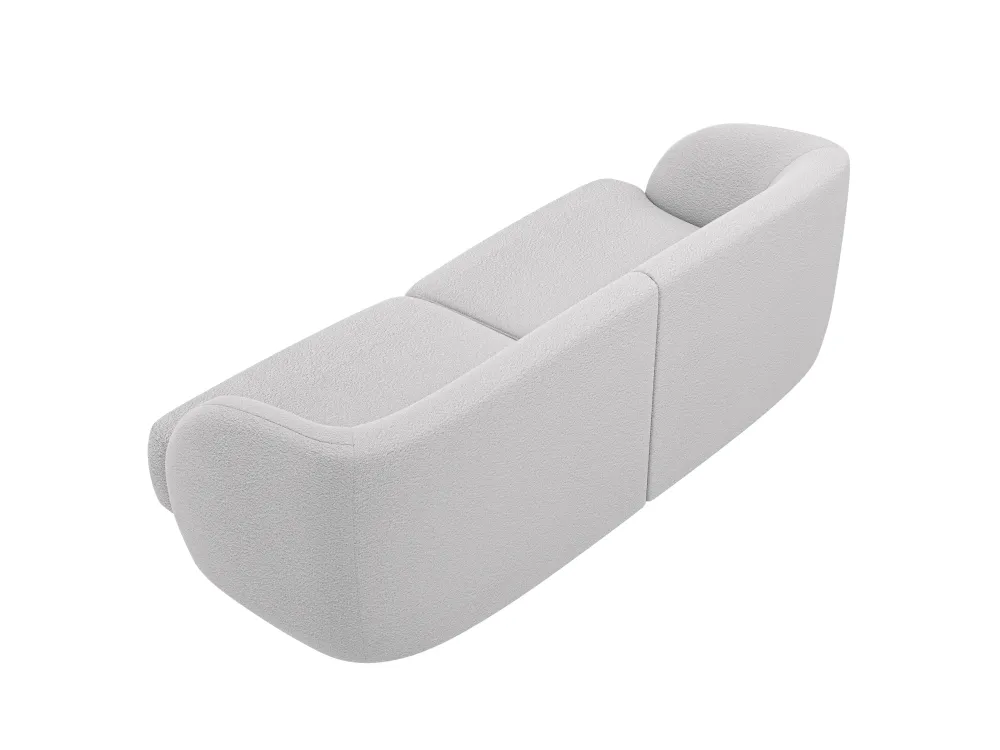 Sofa pro 2 osoby MILEY světle šedá boucle