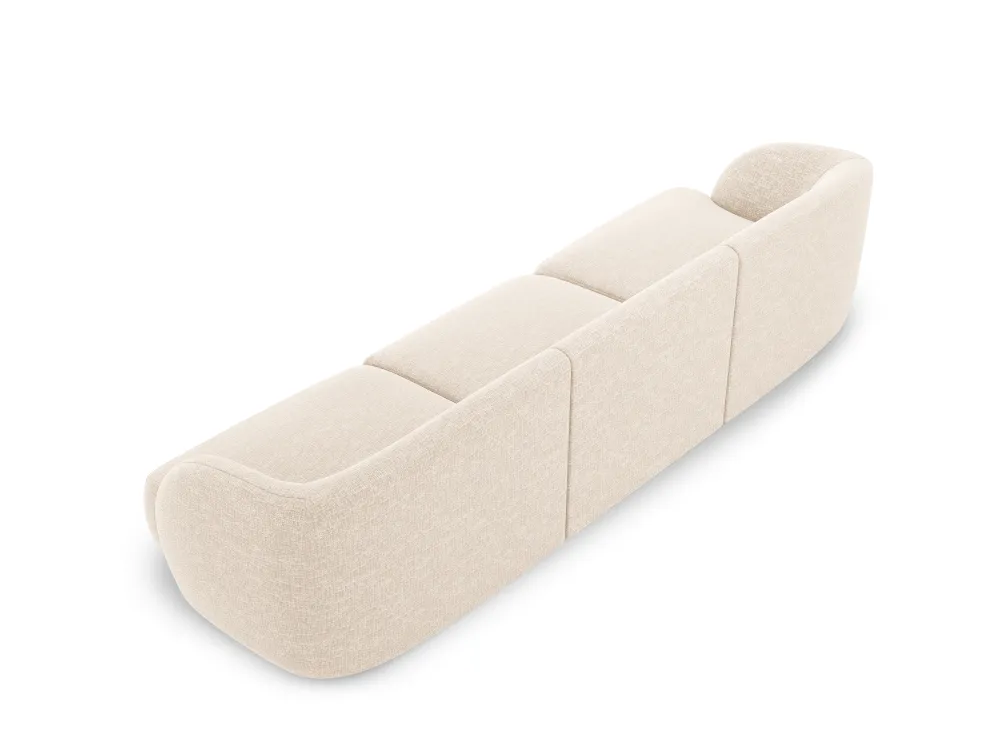 Sofa pro 3 osoby MILEY světle béžový šenil hedvábný