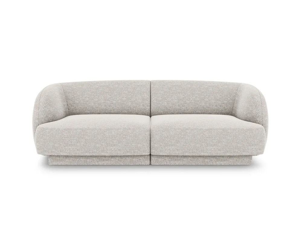 Sofa pro 2 osoby MILEY světle šedá sametová