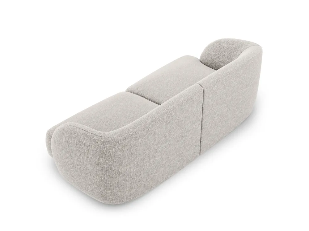 Sofa pro 2 osoby MILEY světle šedá sametová