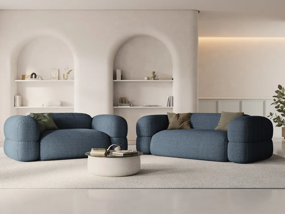 Sofa pro 2 osoby ROGER tmavě modrý šenil