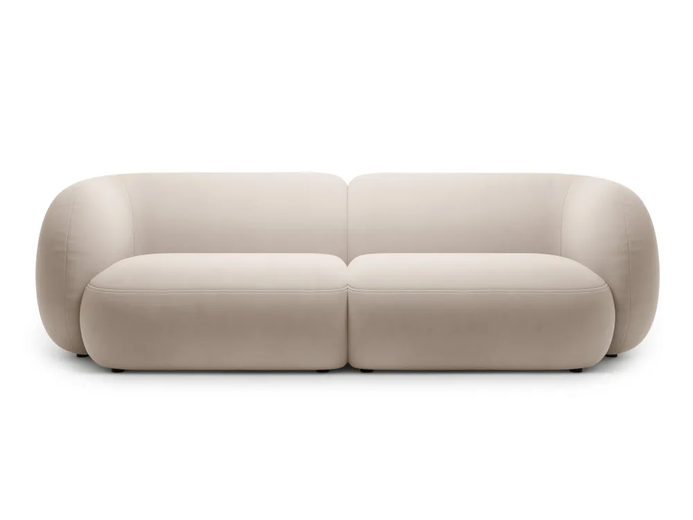 Sofa pro 4 osoby sametová KATE béžová